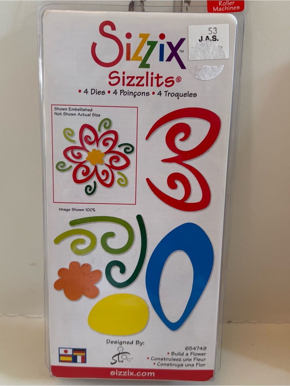2 New Sizzix Sizzlits Die Cut Sets: Birthday & Floral - Picture 2 of 4